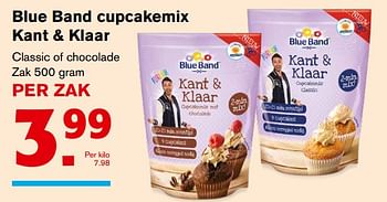 Aanbiedingen Blue band cupcakemix kant + klaar - Blue Band - Geldig van 01/11/2017 tot 07/11/2017 bij Hoogvliet