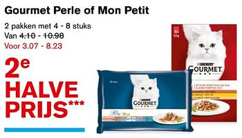 Aanbiedingen Gourmet perle of mon petit - Purina - Geldig van 01/11/2017 tot 07/11/2017 bij Hoogvliet