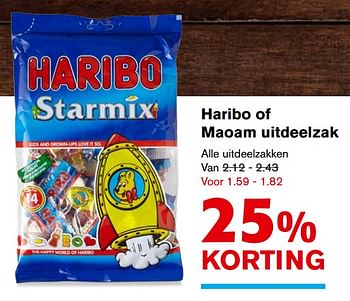 Aanbiedingen Haribo of maoam uitdeelzak - Huismerk - Hoogvliet - Geldig van 01/11/2017 tot 07/11/2017 bij Hoogvliet