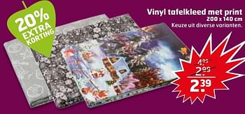 Aanbiedingen Vinyl tafelkleed met print - Huismerk - Trekpleister - Geldig van 31/10/2017 tot 12/11/2017 bij Trekpleister