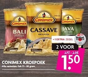 Aanbiedingen Conimex kroepoek alle varianten - Conimex - Geldig van 29/10/2017 tot 04/11/2017 bij Deka Markt