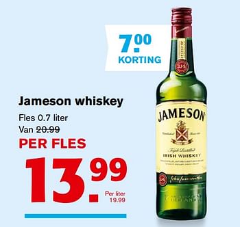 Aanbiedingen Jameson whiskey - Jameson - Geldig van 01/11/2017 tot 07/11/2017 bij Hoogvliet