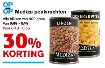 Aanbiedingen Mediza peulvruchten - Mediza - Geldig van 01/11/2017 tot 07/11/2017 bij Hoogvliet