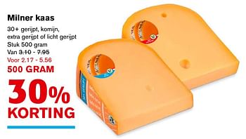Aanbiedingen Milner kaas - Milner - Geldig van 01/11/2017 tot 07/11/2017 bij Hoogvliet