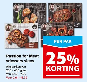 Aanbiedingen Passion for meat vriesvers vlees - Huismerk - Hoogvliet - Geldig van 01/11/2017 tot 07/11/2017 bij Hoogvliet