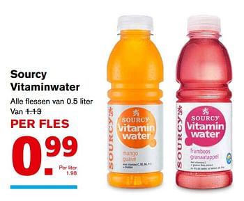 Aanbiedingen Sourcy vitaminwater - Sourcy - Geldig van 01/11/2017 tot 07/11/2017 bij Hoogvliet