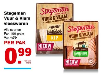 Aanbiedingen Stegeman vuur + vlam vleeswaren - Stegeman - Geldig van 01/11/2017 tot 07/11/2017 bij Hoogvliet