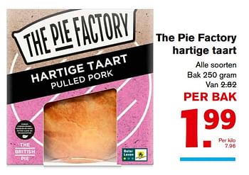 Aanbiedingen The pie factory hartige taart - The Pie Factory - Geldig van 01/11/2017 tot 07/11/2017 bij Hoogvliet