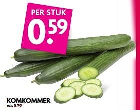 Aanbiedingen Komkommer - Huismerk - Deka Markt - Geldig van 29/10/2017 tot 04/11/2017 bij Deka Markt