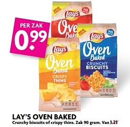 Aanbiedingen Lay`s oven baked - Lay's - Geldig van 29/10/2017 tot 04/11/2017 bij Deka Markt