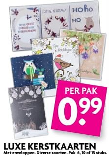 Aanbiedingen Luxe kerstkaarten - Huismerk - Deka Markt - Geldig van 29/10/2017 tot 04/11/2017 bij Deka Markt