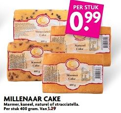 Aanbiedingen Millenaar cake - Millenaar  - Geldig van 29/10/2017 tot 04/11/2017 bij Deka Markt