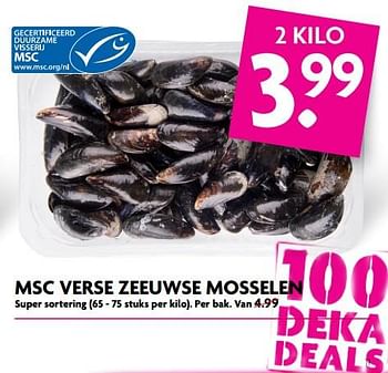 Aanbiedingen Msc verse zeeuwse mosselen - Huismerk - Deka Markt - Geldig van 29/10/2017 tot 04/11/2017 bij Deka Markt