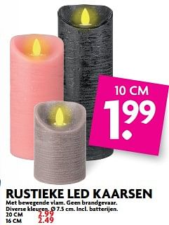 Aanbiedingen Rustieke led kaarsen - Huismerk - Deka Markt - Geldig van 29/10/2017 tot 04/11/2017 bij Deka Markt