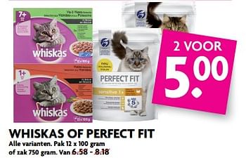 Aanbiedingen Whiskas of perfect fit - Huismerk - Deka Markt - Geldig van 29/10/2017 tot 04/11/2017 bij Deka Markt