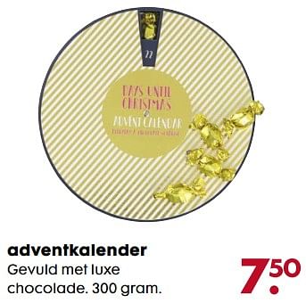 Aanbiedingen Adventkalender gevuld met luxe chocolade - Huismerk - Hema - Geldig van 06/11/2017 tot 05/12/2017 bij Hema