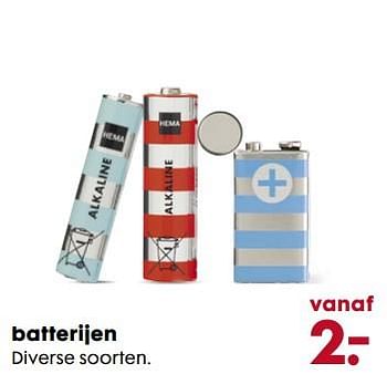 Aanbiedingen Batterijen - Huismerk - Hema - Geldig van 06/11/2017 tot 05/12/2017 bij Hema