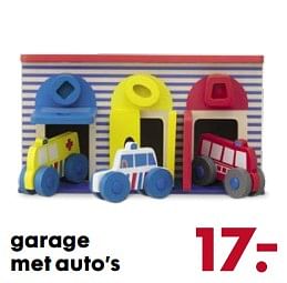 Aanbiedingen Garage met auto`s - Huismerk - Hema - Geldig van 06/11/2017 tot 05/12/2017 bij Hema
