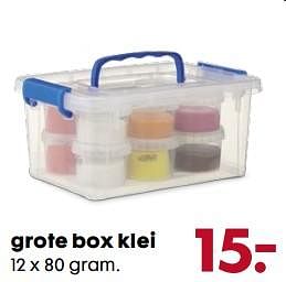 Aanbiedingen Grote box klei - Huismerk - Hema - Geldig van 06/11/2017 tot 05/12/2017 bij Hema