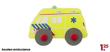 Aanbiedingen Houten ambulance - Huismerk - Hema - Geldig van 06/11/2017 tot 05/12/2017 bij Hema