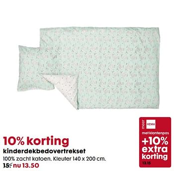 Aanbiedingen Kinderdekbedovertrekset - Huismerk - Hema - Geldig van 06/11/2017 tot 05/12/2017 bij Hema