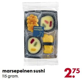 Aanbiedingen Marsepeinen sushi - Huismerk - Hema - Geldig van 06/11/2017 tot 05/12/2017 bij Hema
