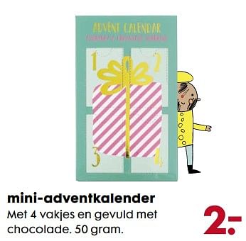 Aanbiedingen Mini-adventkalender - Huismerk - Hema - Geldig van 06/11/2017 tot 05/12/2017 bij Hema