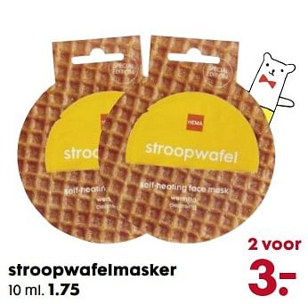 Aanbiedingen Stroopwafelmasker - Huismerk - Hema - Geldig van 06/11/2017 tot 05/12/2017 bij Hema