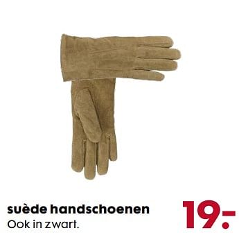Aanbiedingen Suède handschoenen - Huismerk - Hema - Geldig van 06/11/2017 tot 05/12/2017 bij Hema