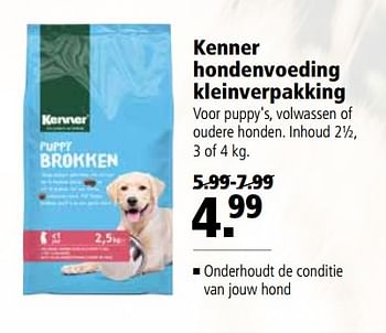 Aanbiedingen Kenner hondenvoeding kleinverpakking - Kenner - Geldig van 06/11/2017 tot 19/11/2017 bij Welkoop