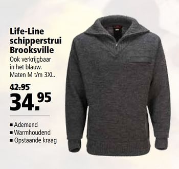 Aanbiedingen Life-line schipperstrui brooksville - Life-line - Geldig van 06/11/2017 tot 19/11/2017 bij Welkoop