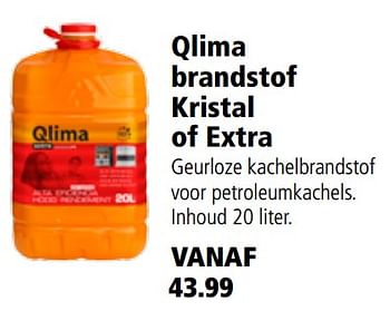 Aanbiedingen Qlima brandstof kristal of extra - Qlima  - Geldig van 06/11/2017 tot 19/11/2017 bij Welkoop