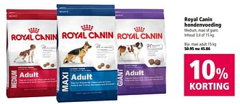 Aanbiedingen Royal canin hondenvoeding - Royal Canin - Geldig van 06/11/2017 tot 19/11/2017 bij Welkoop