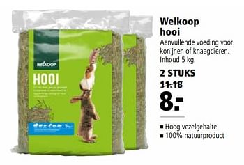 Aanbiedingen Welkoop hooi - Huismerk - Welkoop - Geldig van 06/11/2017 tot 19/11/2017 bij Welkoop