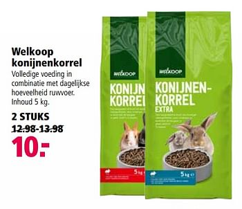 Aanbiedingen Welkoop konijnenkorrel - Huismerk - Welkoop - Geldig van 06/11/2017 tot 19/11/2017 bij Welkoop
