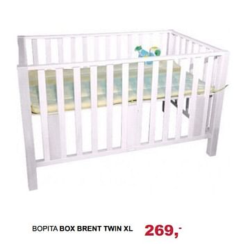 Aanbiedingen Bopita box brent twin xl - Bopita - Geldig van 29/10/2017 tot 18/11/2017 bij Baby & Tiener Megastore