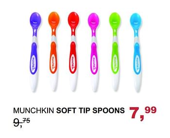 Aanbiedingen Munchkin soft tip spoons - Munchkin - Geldig van 29/10/2017 tot 18/11/2017 bij Baby & Tiener Megastore