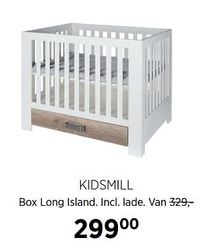 Aanbiedingen Kidsmill box long island. incl. lade - Kidsmill - Geldig van 27/10/2017 tot 20/11/2017 bij Babypark