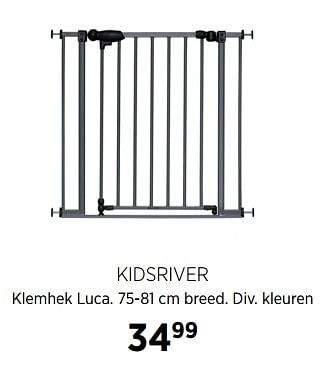 Aanbiedingen Kidsriver klemhek luca - Kidsriver - Geldig van 27/10/2017 tot 20/11/2017 bij Babypark