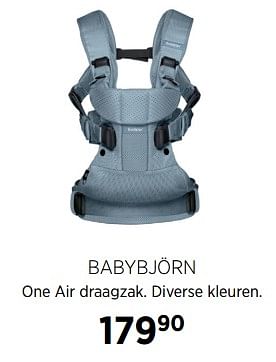 Aanbiedingen Babybjörn one air draagzak. diverse kleuren - BabyBjorn - Geldig van 27/10/2017 tot 20/11/2017 bij Babypark