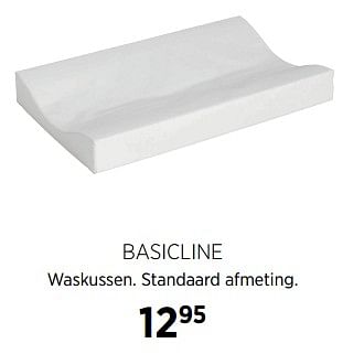 Aanbiedingen Basicline waskussen. standaard afmeting - Basicline - Geldig van 27/10/2017 tot 20/11/2017 bij Babypark