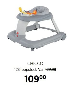 Aanbiedingen Chicco 123 loopstoel - Chicco - Geldig van 27/10/2017 tot 20/11/2017 bij Babypark