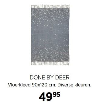 Aanbiedingen Done by deer vloerkleed 90x120 cm. diverse kleuren - Done by Deer - Geldig van 27/10/2017 tot 20/11/2017 bij Babypark