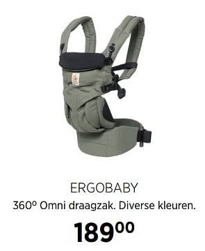 Aanbiedingen Ergobaby 360o omni draagzak. diverse kleuren - ERGObaby - Geldig van 27/10/2017 tot 20/11/2017 bij Babypark