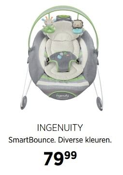 Aanbiedingen Ingenuity smartbounce. diverse kleuren - Ingenuity - Geldig van 27/10/2017 tot 20/11/2017 bij Babypark