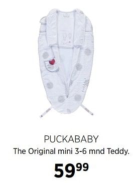 Aanbiedingen Puckababy the original mini 3-6 mnd teddy - Puckababy - Geldig van 27/10/2017 tot 20/11/2017 bij Babypark