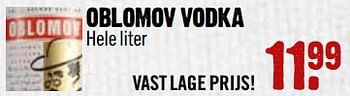 Aanbiedingen Oblomov vodka - Oblomov - Geldig van 29/10/2017 tot 04/11/2017 bij Dirk III
