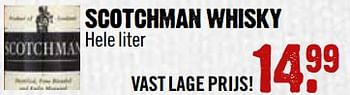 Aanbiedingen Scotchman whisky - Scotchman - Geldig van 29/10/2017 tot 04/11/2017 bij Dirk III
