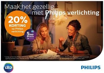 Aanbiedingen 20% korting op philips verlichting - Philips - Geldig van 07/11/2017 tot 05/12/2017 bij Supra Bazar