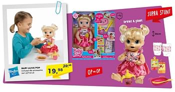 Aanbiedingen Baby alive pop - Hasbro - Geldig van 07/11/2017 tot 05/12/2017 bij Supra Bazar